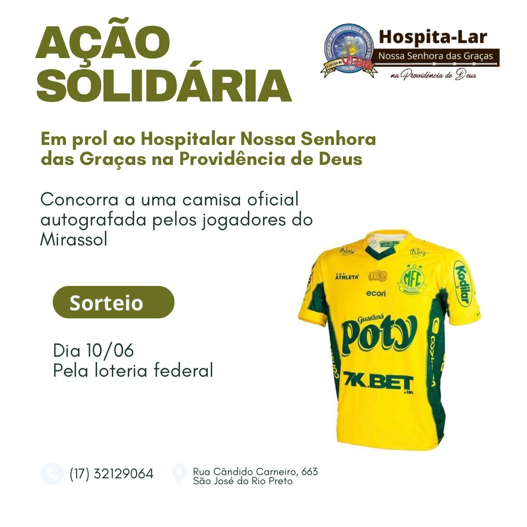Rifa Solidária do Hospita-Lar Nossa Senhora das Graças
