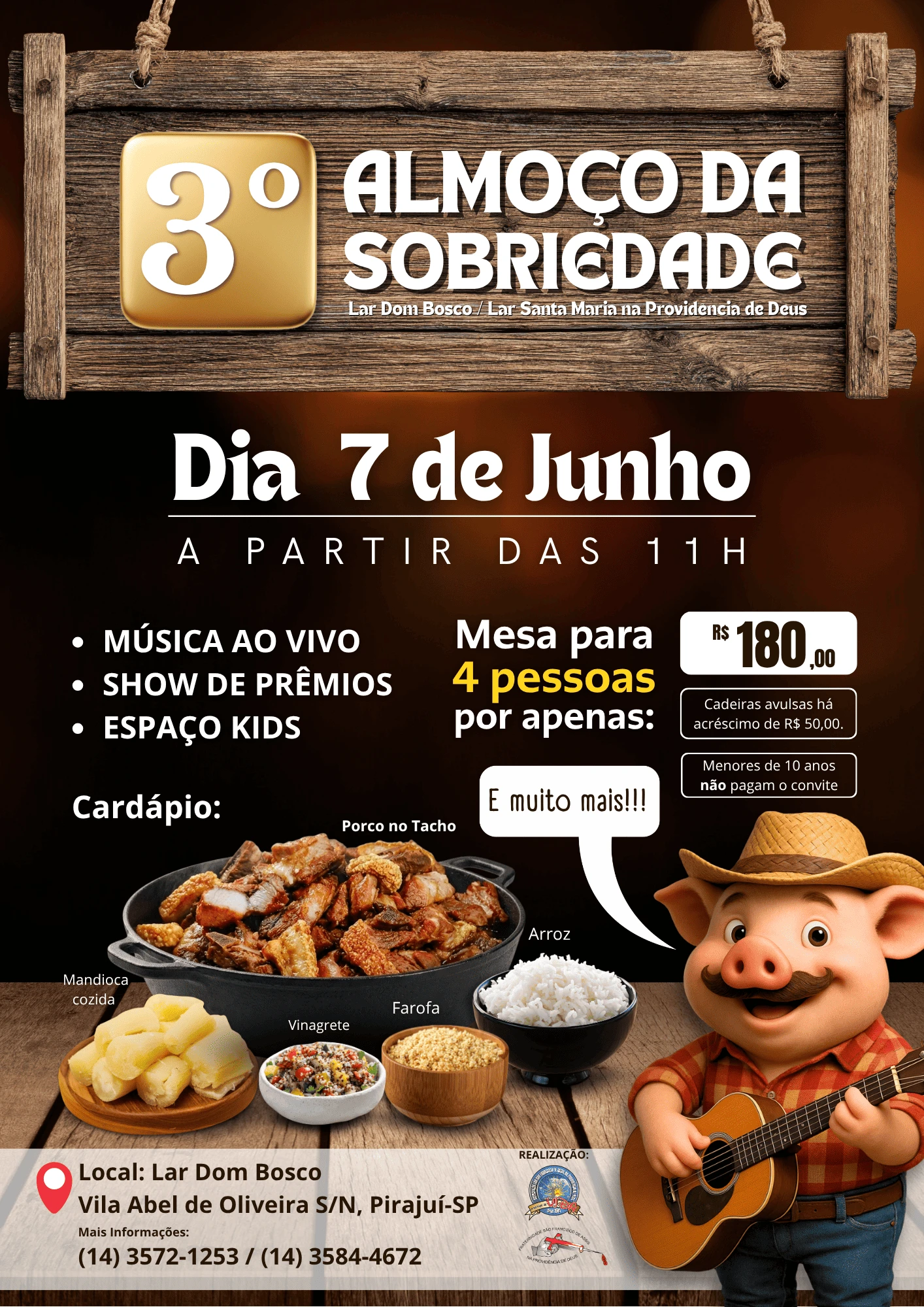 3º Almoço da Sobriedade em Pirajuí