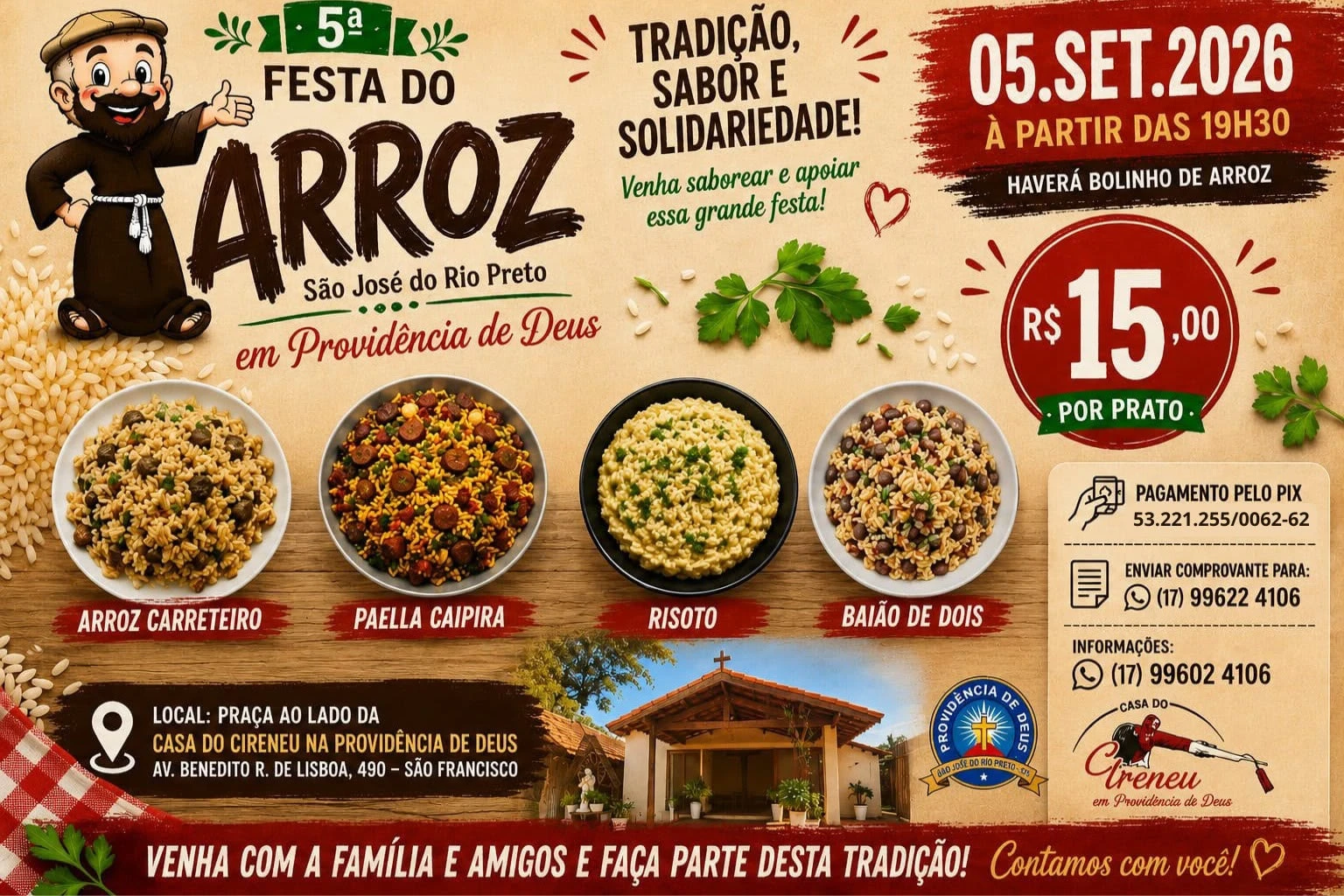 5ª Festa do Arroz acontece em São José do Rio Preto