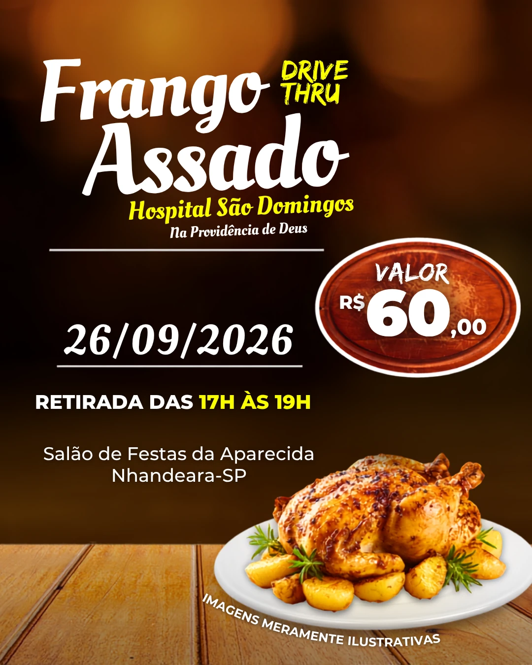 Frango Assado Drive Thru acontece em Nhandeara