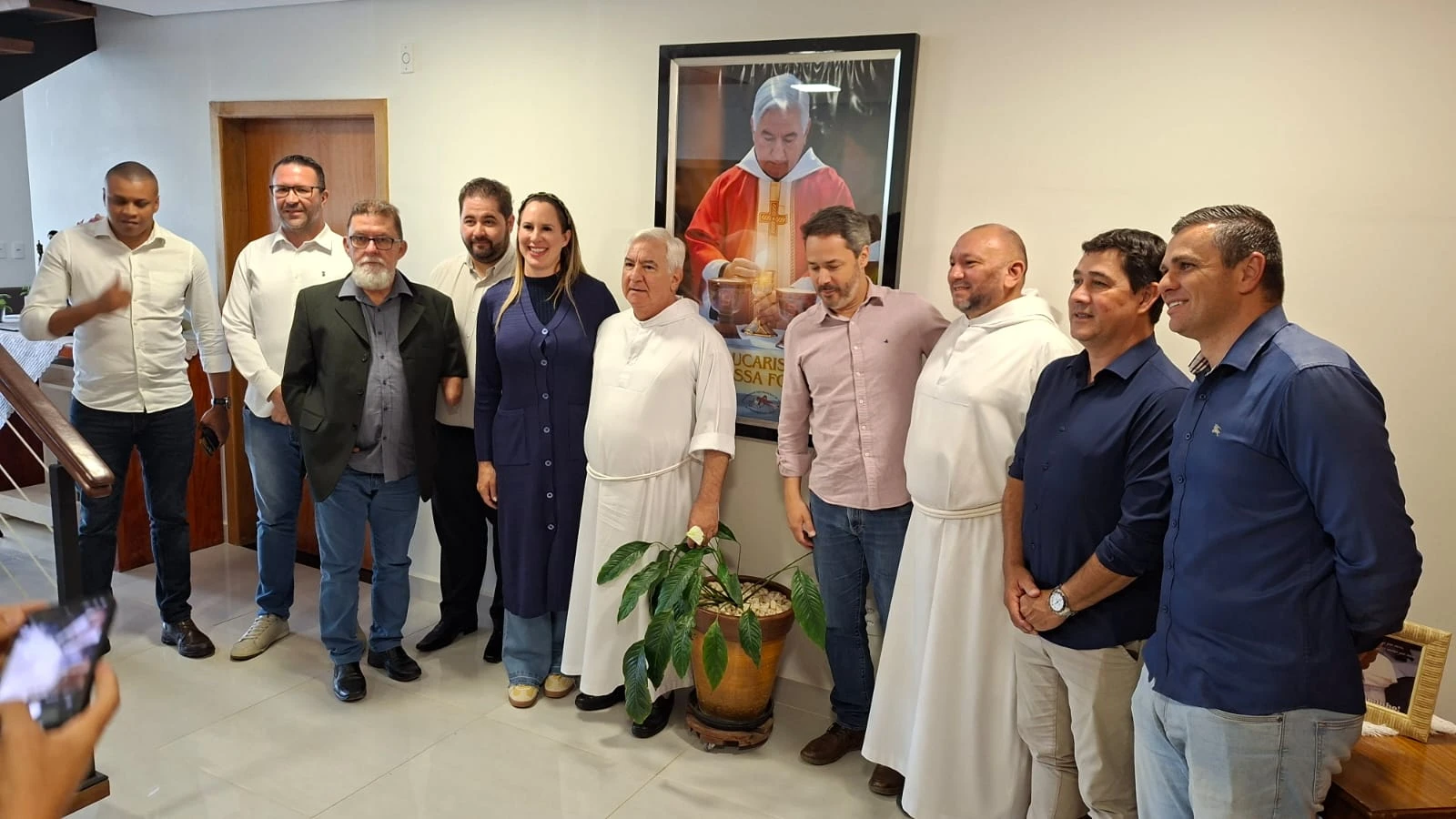 imagem de Frei Francisco Belotti visita obras do Hospital Universitário São Francisco, em Bragança Paulista